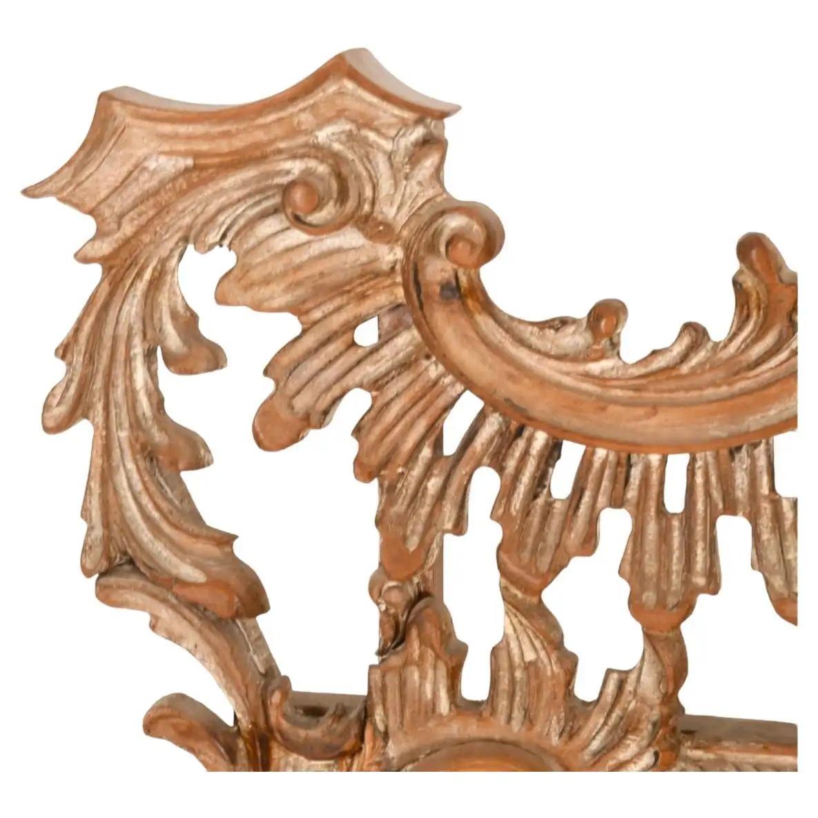 20th Century Chinese Chippendale Carved Pagoda Mirror George III Style For Sale