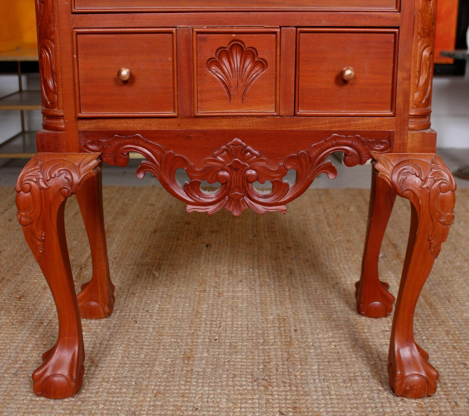 Chinese Chippendale Chest on Stand of Drawers Tallboy For Sale 1