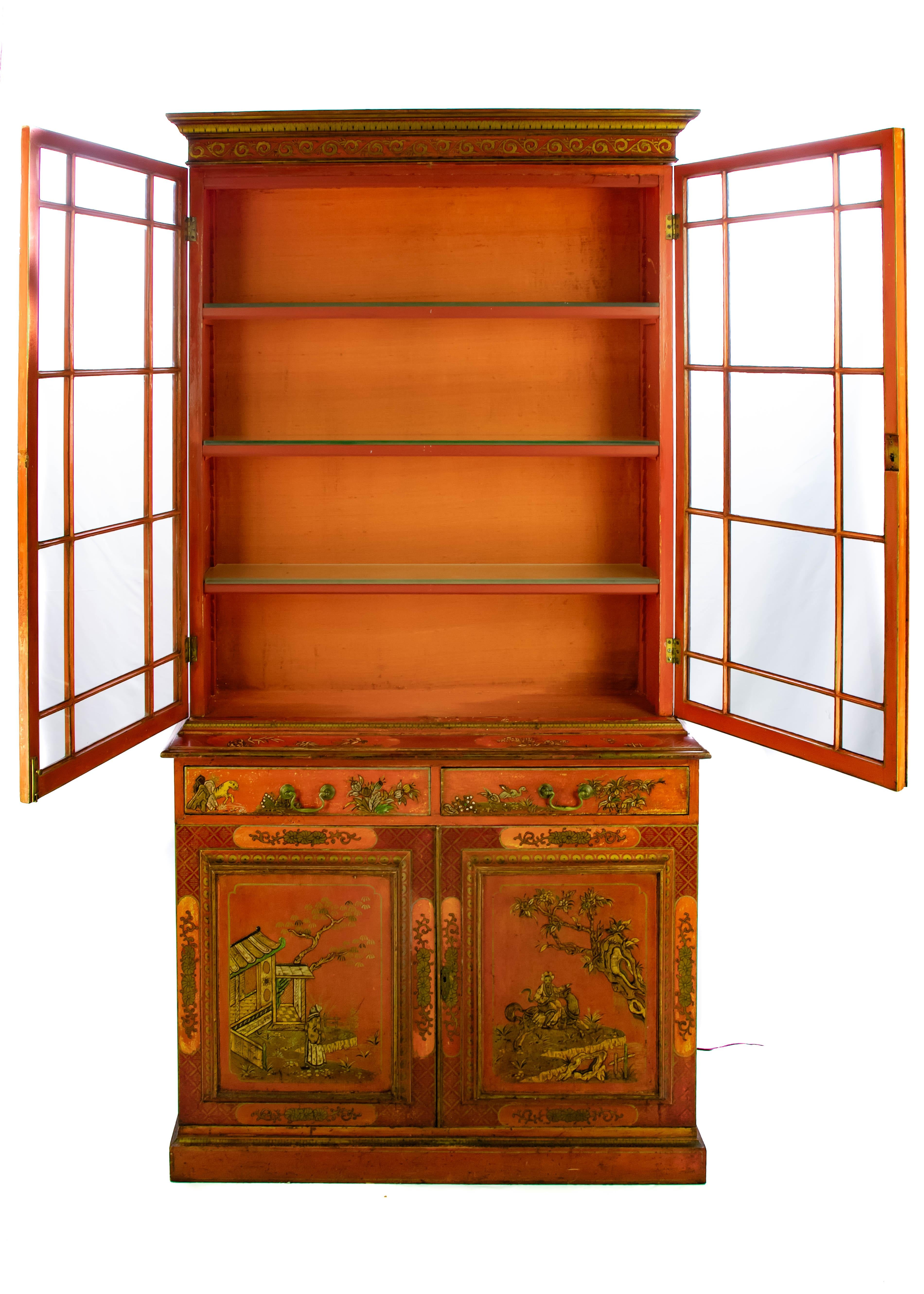 Chinese Chippendale Chinoiserie Cupboard 3