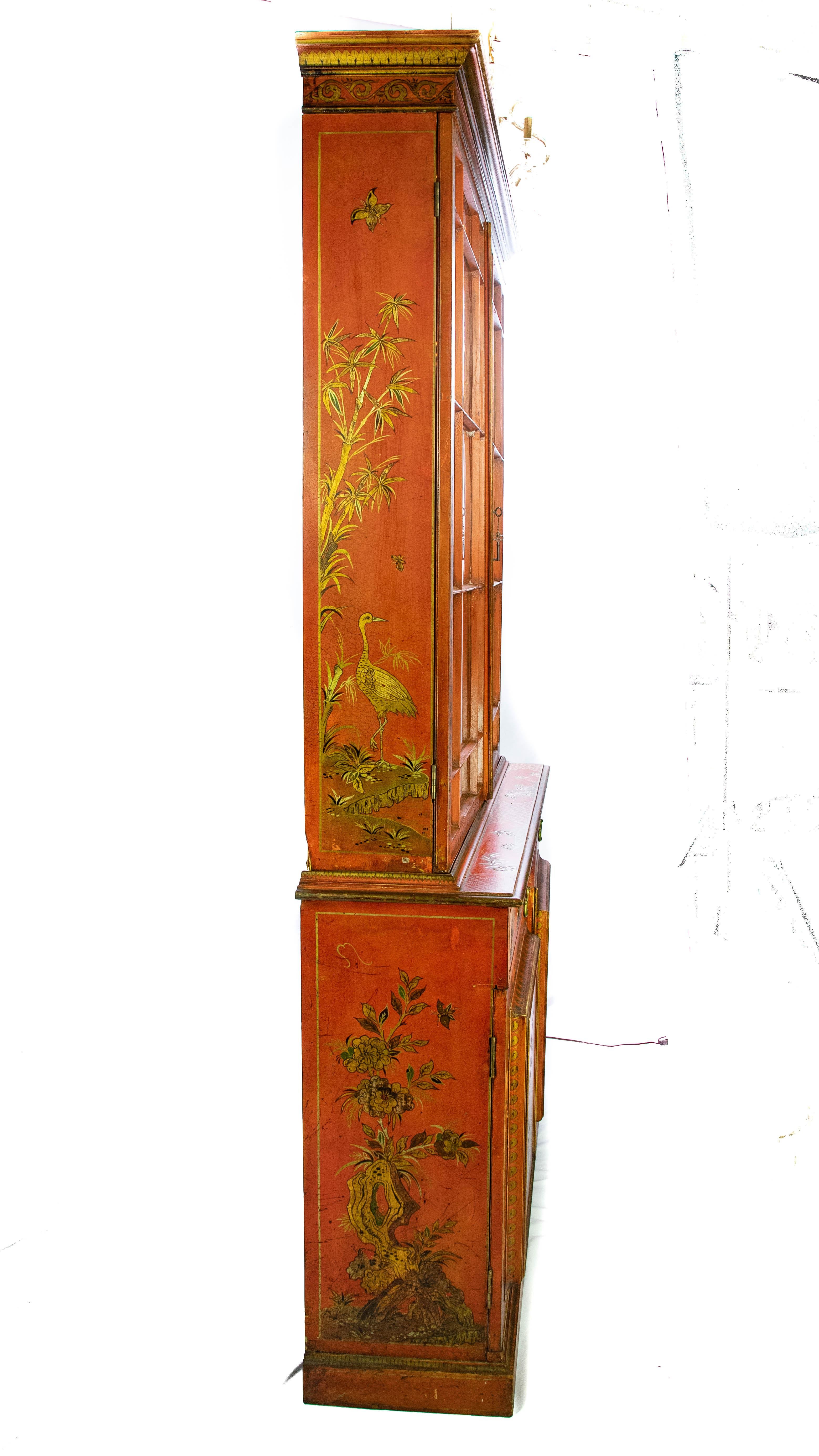 Chinese Chippendale Chinoiserie Cupboard 5