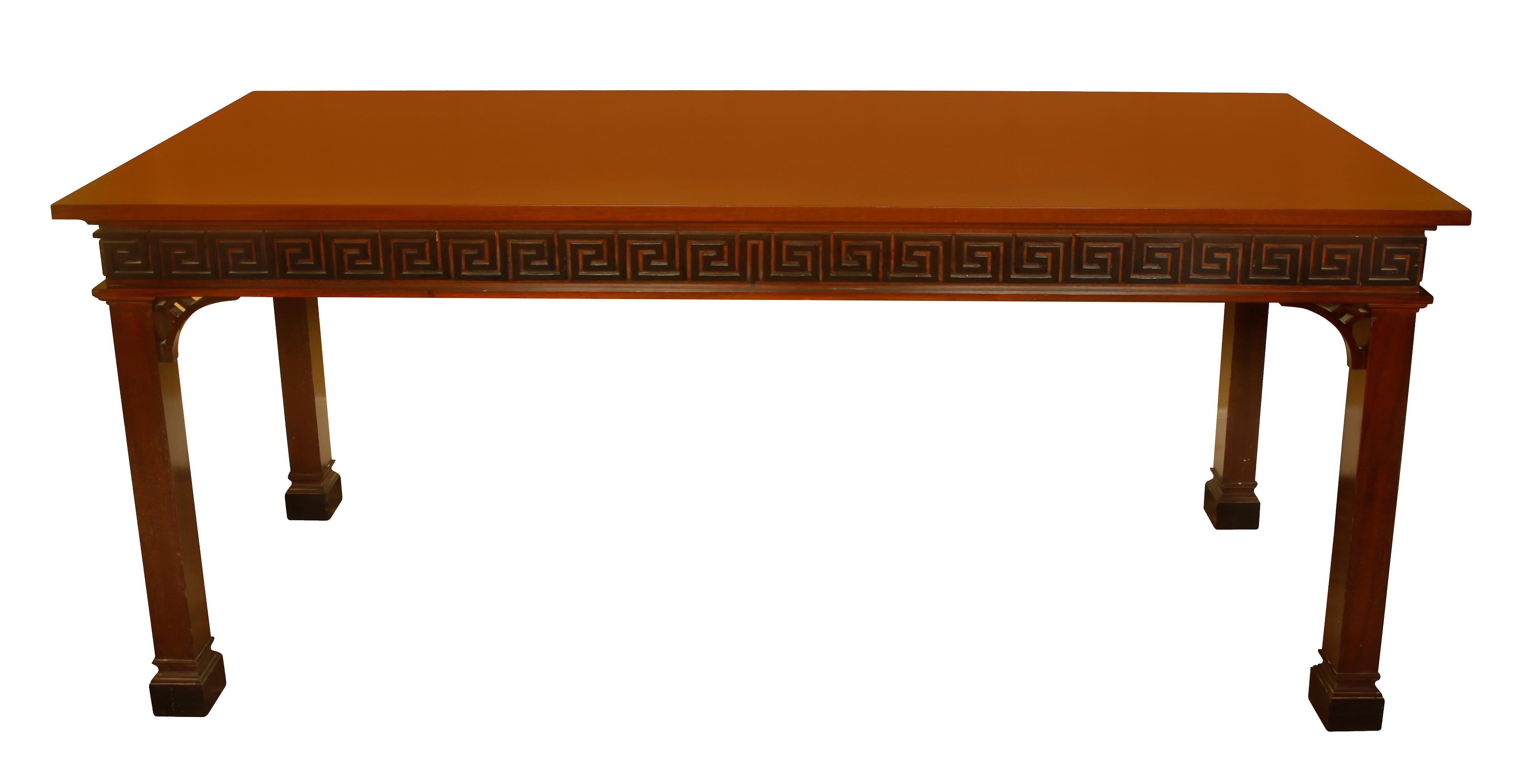 Chinese Chippendale English Mahogany Console In Good Condition For Sale In Locust Valley, NY