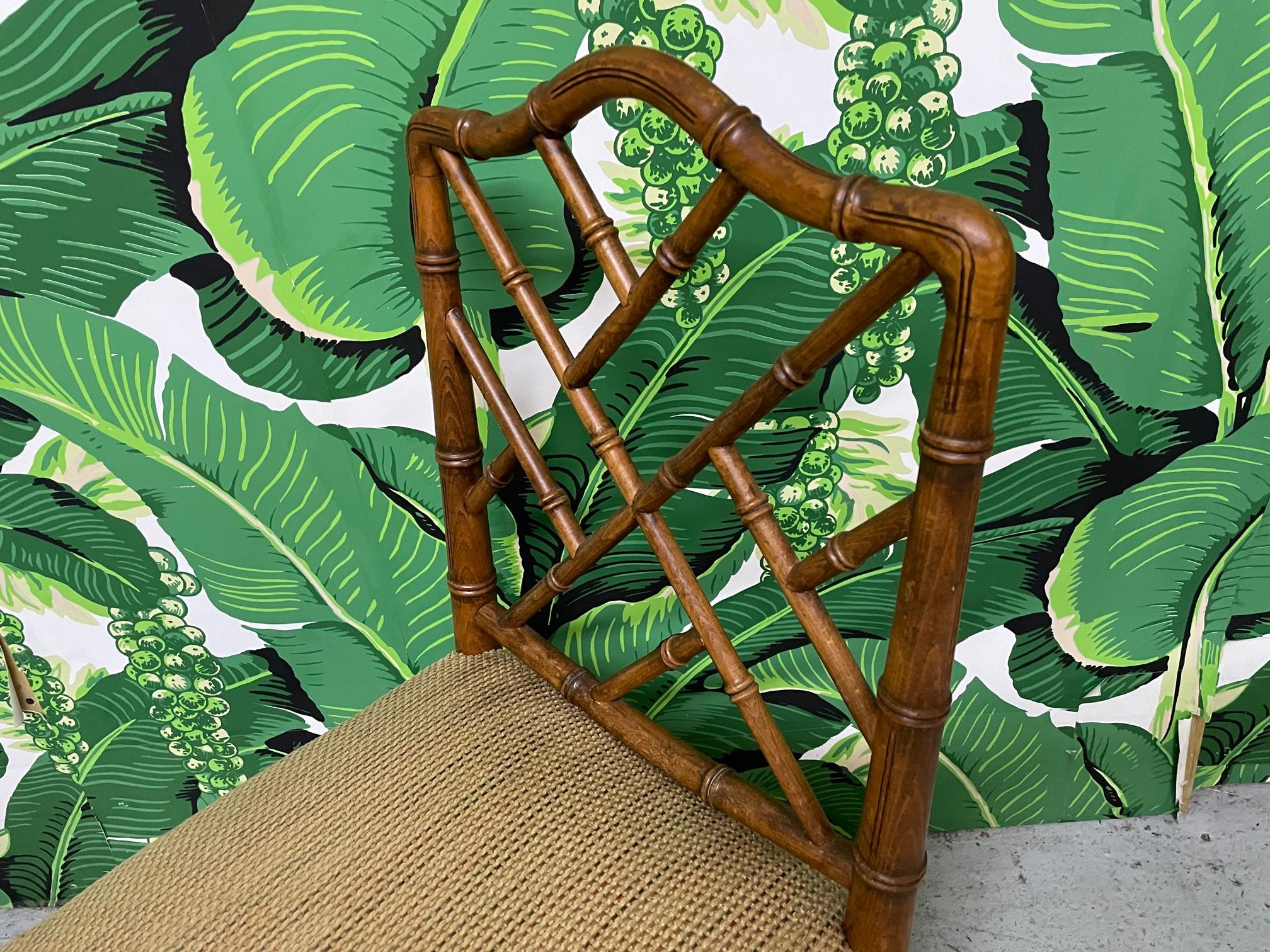 chippendale faux bamboo chairs
