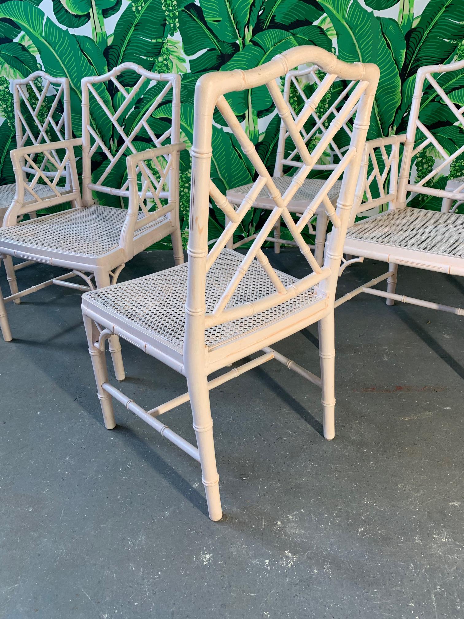 bamboo chippendale dining chairs