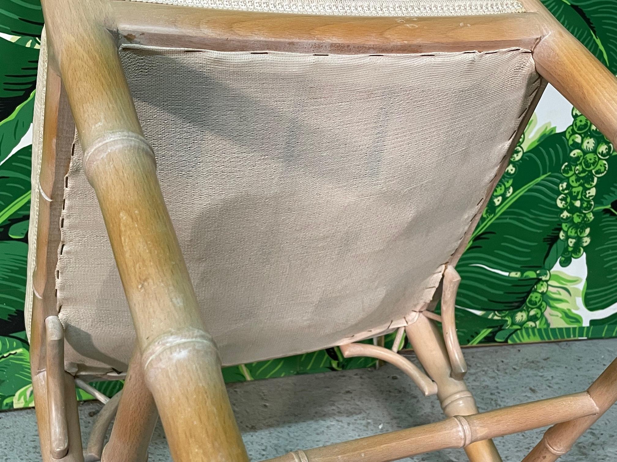 Chinese Chippendale Faux Bamboo Dining Chairs, Set of 6 5