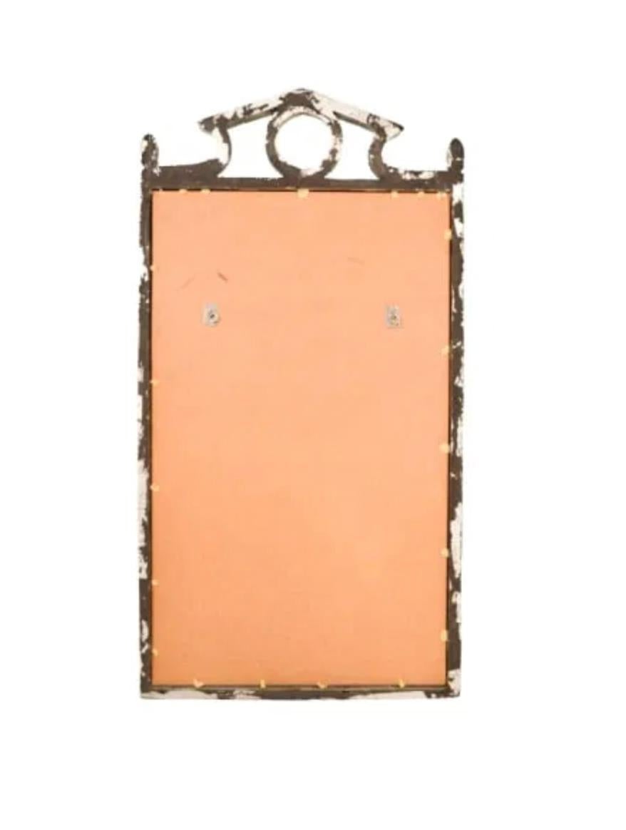 Argentato Specchio in finto bambù in stile Chinoiserie in vendita