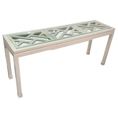 Chinese Chippendale Fretwork Console Table