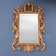 Chinese Chippendale Gold Leaf Mirror
