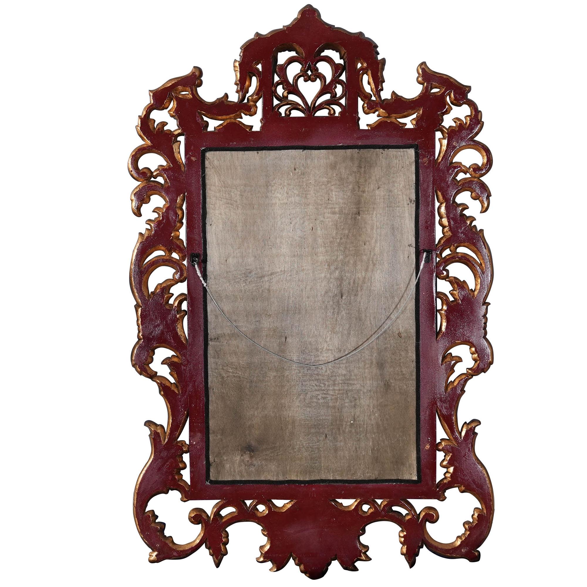 Miroir Chippendale chinois à feuilles d'or en vente 2