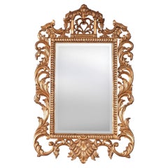 Chinese Chippendale Gold Leaf Mirror