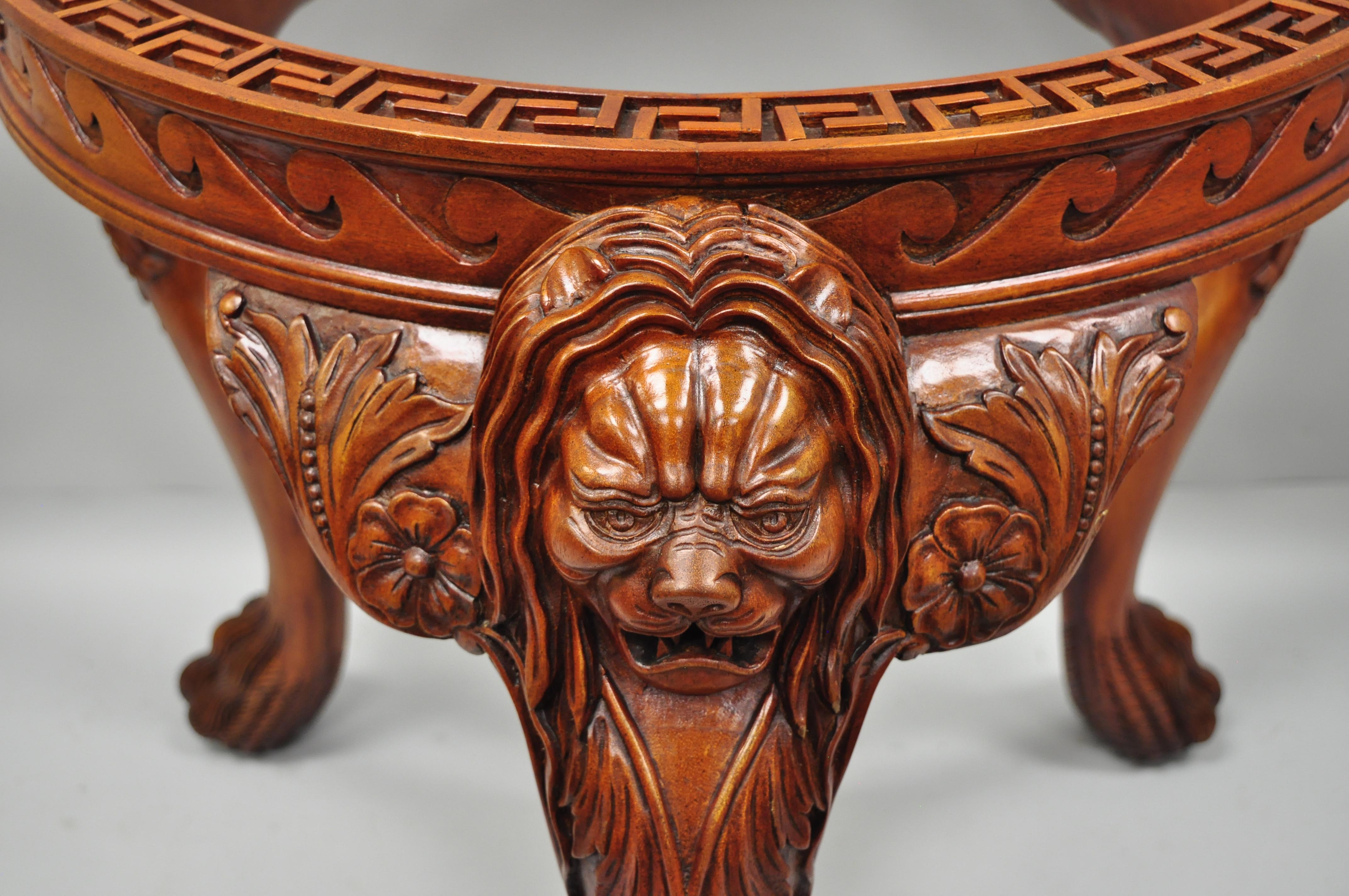 glass claw foot table