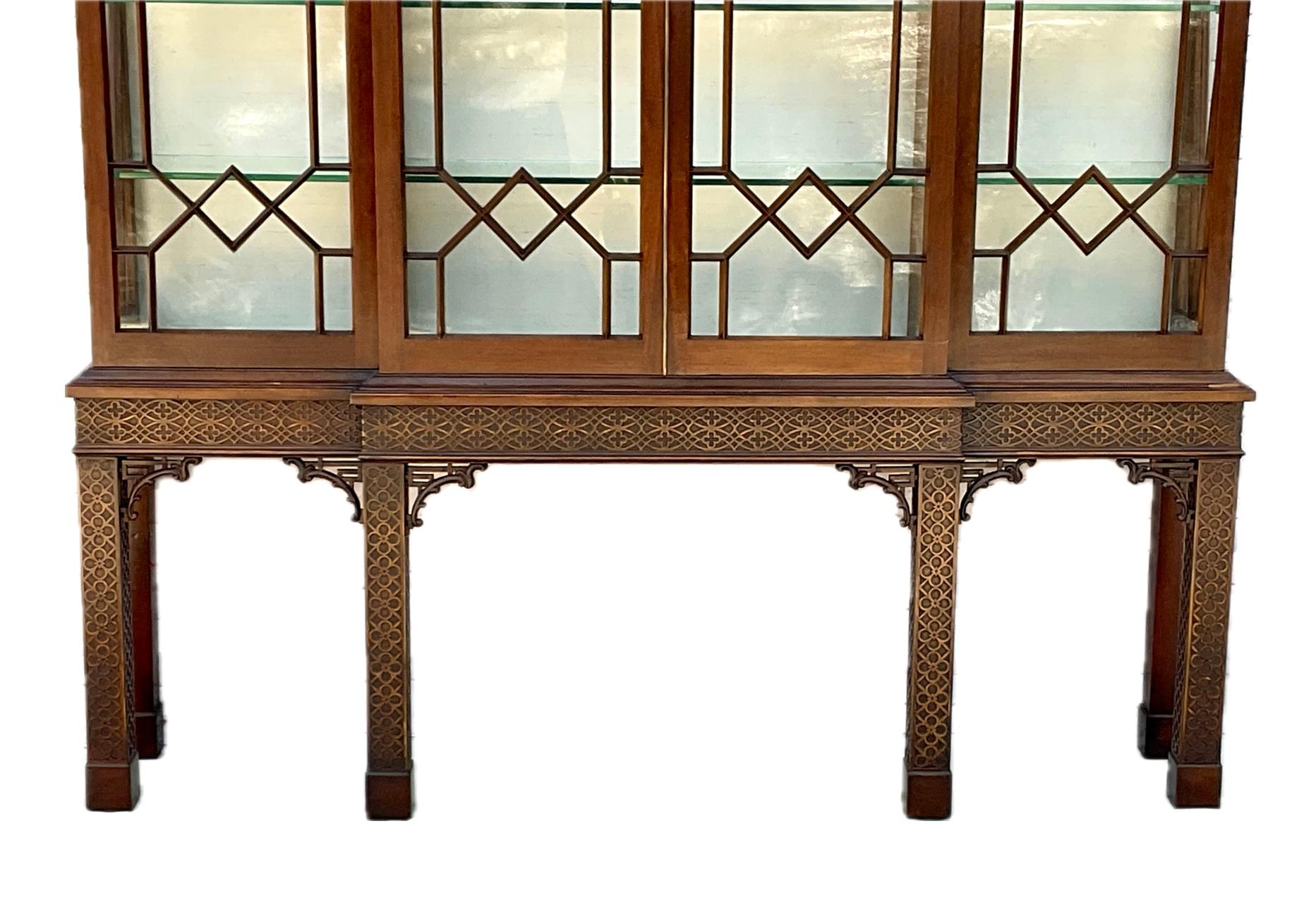 Chinese Chippendale Mahogany Pagoda Cabinet 2