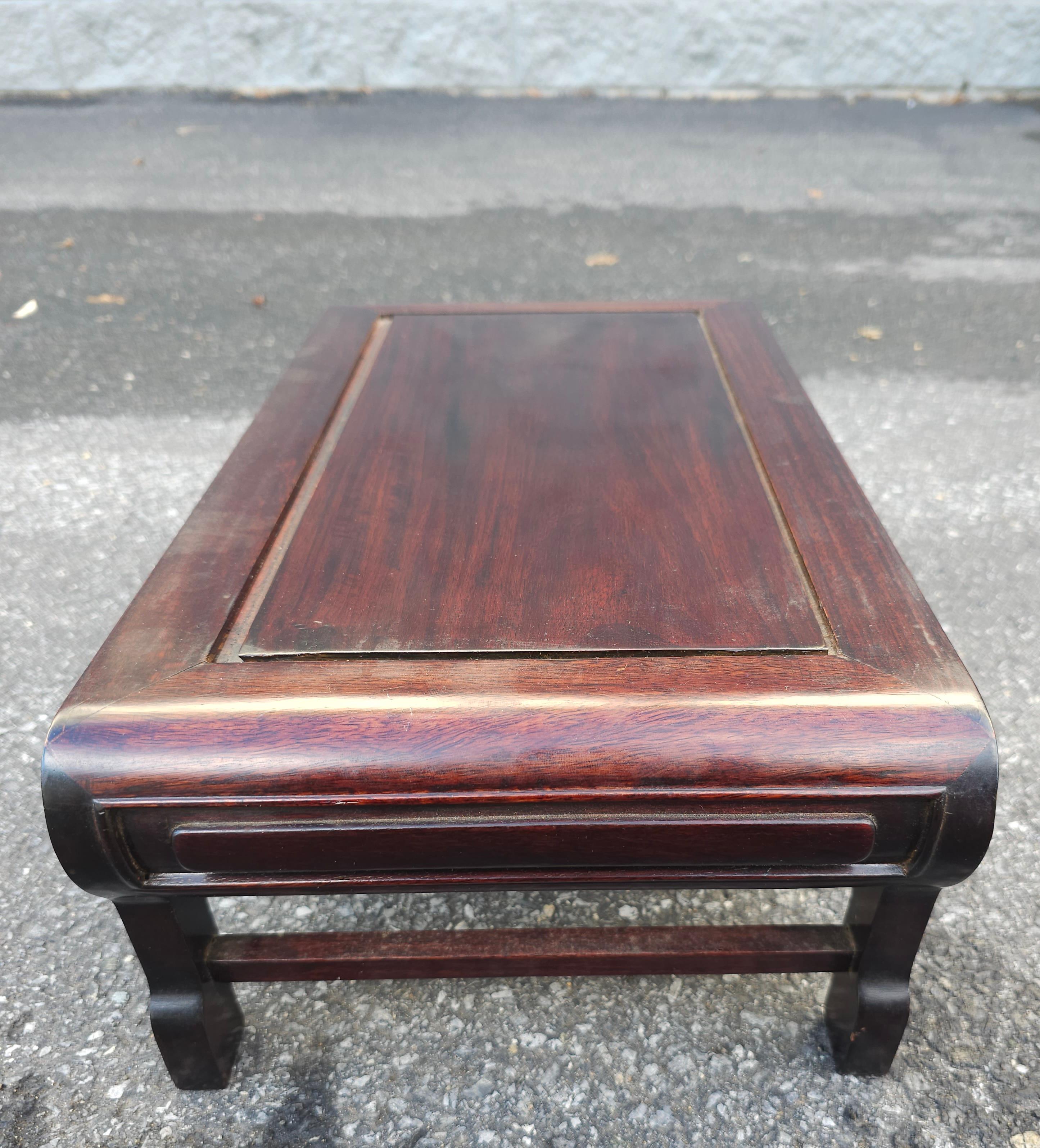 Other Chinese Chippendale Rosewood Foot Stool or Bonsai Tree Plant Stand 