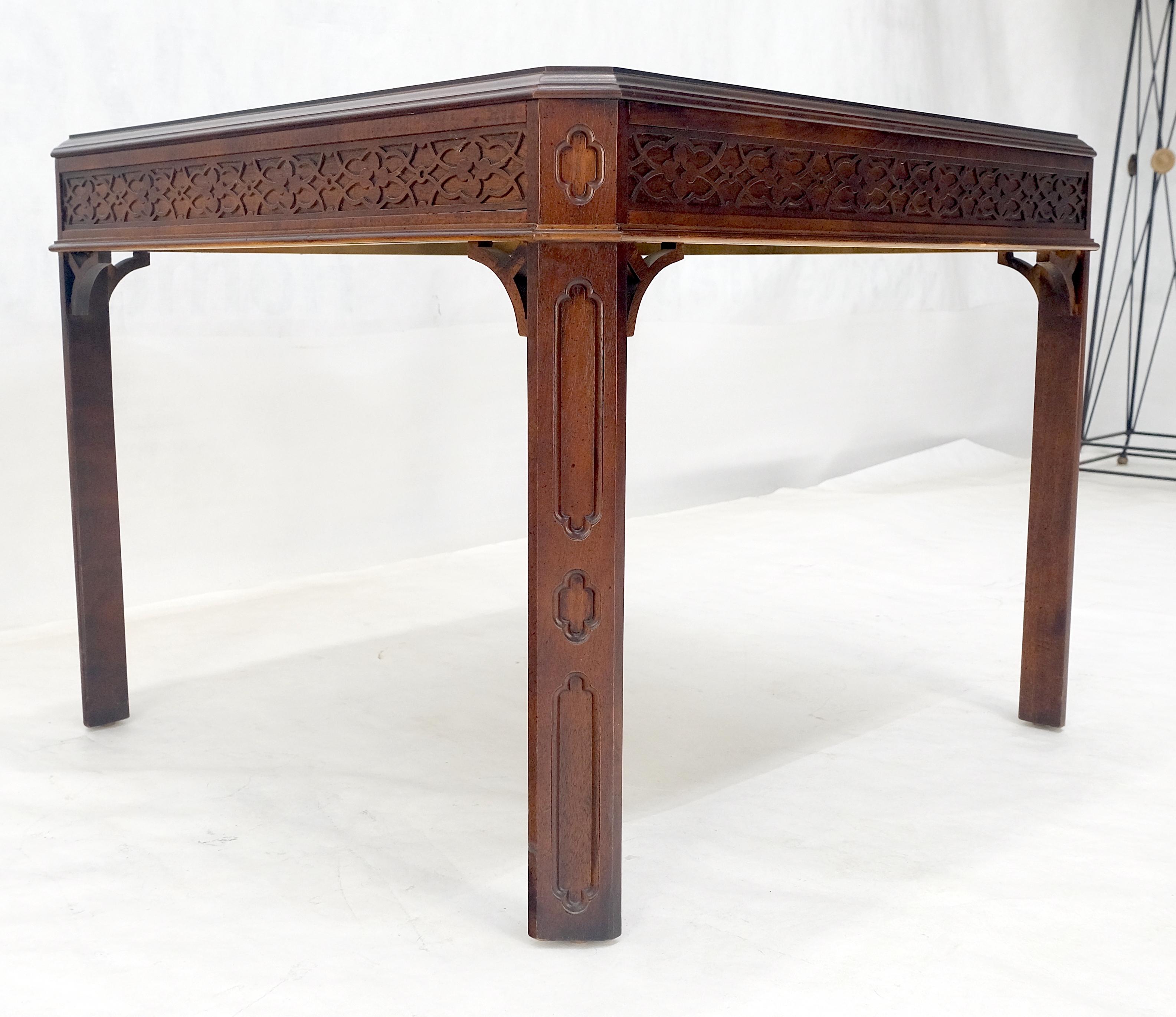 Chinese Chippendale Style Banded Mahogany 28x28