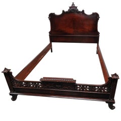 Chinese Chippendale Style Bed
