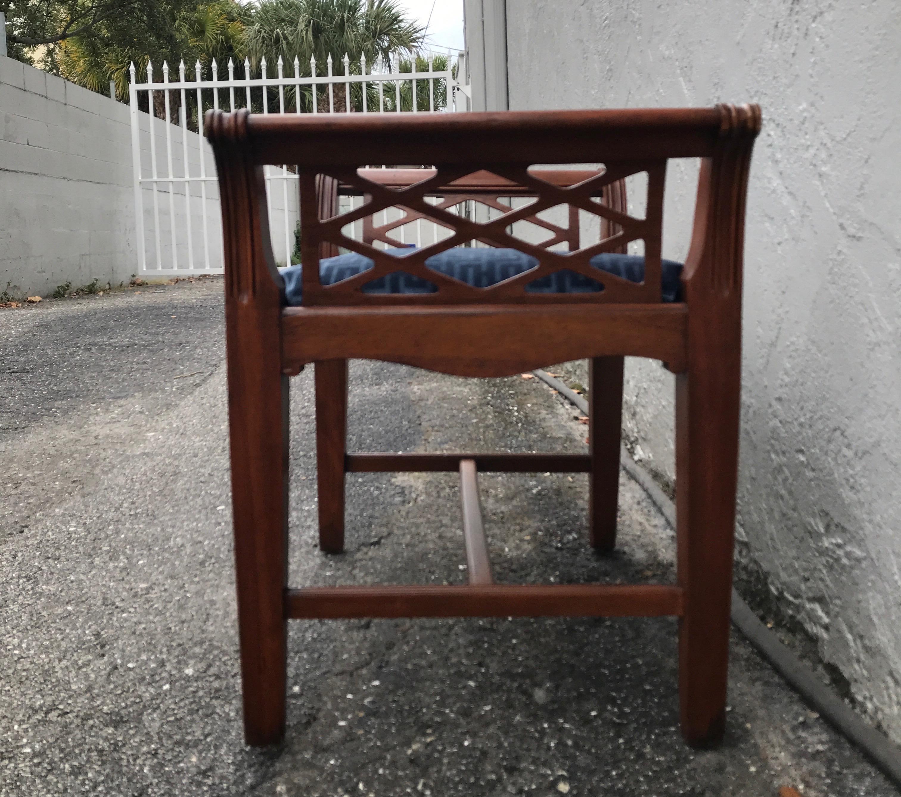 Chinese Chippendale Style Bench For Sale 3