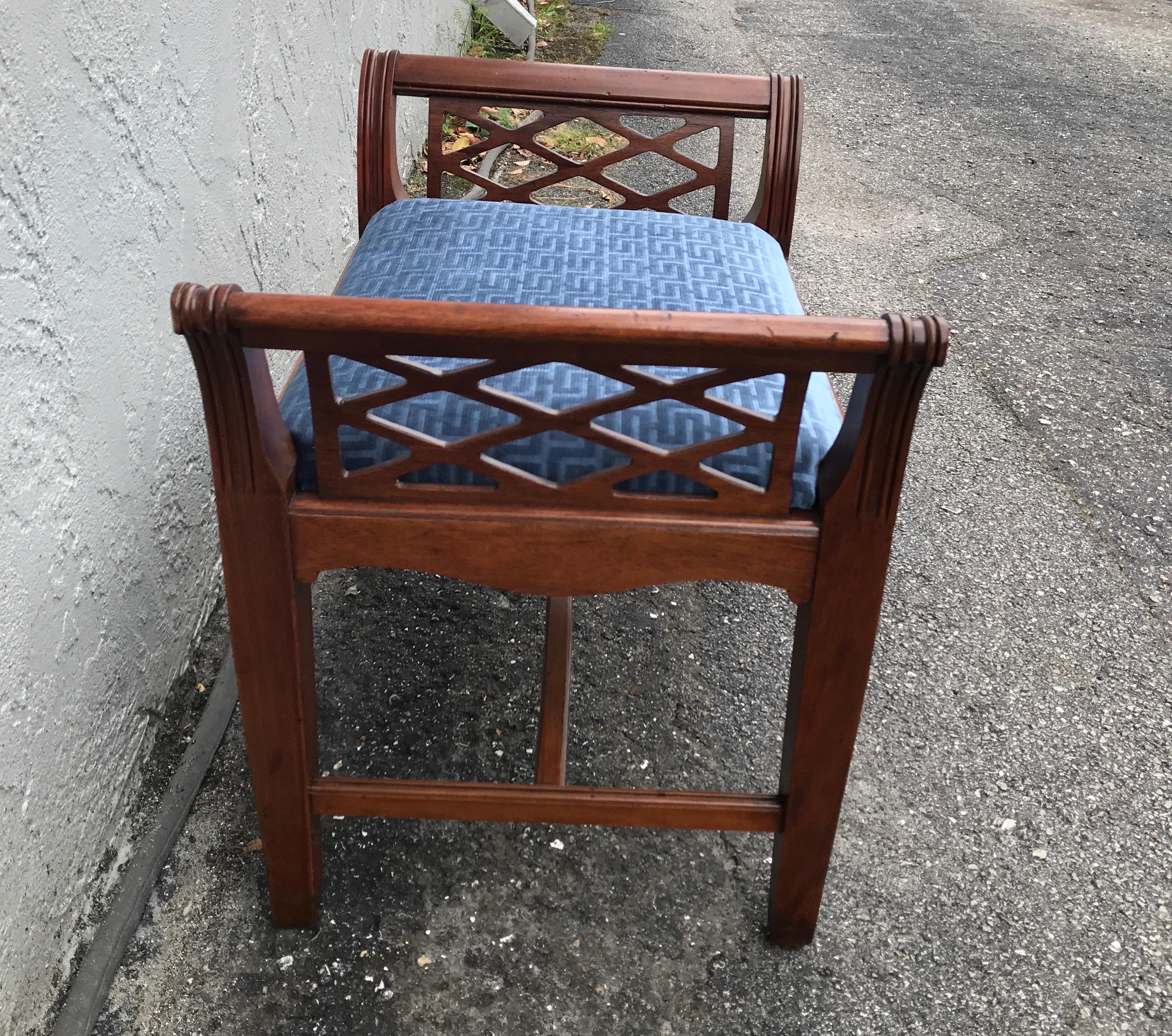 Chinese Chippendale Style Bench For Sale 1