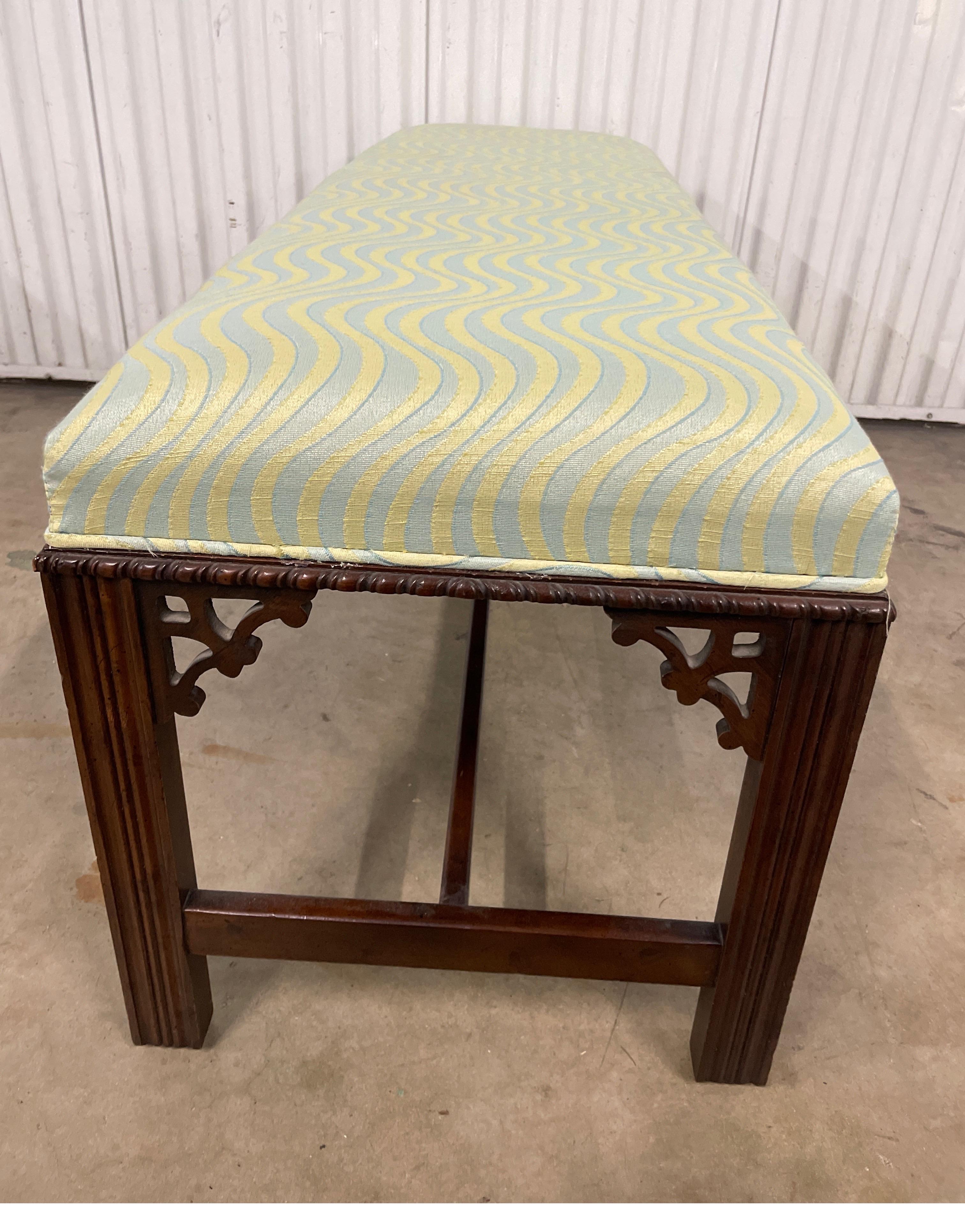 Chinese Chippendale Style Bench 1