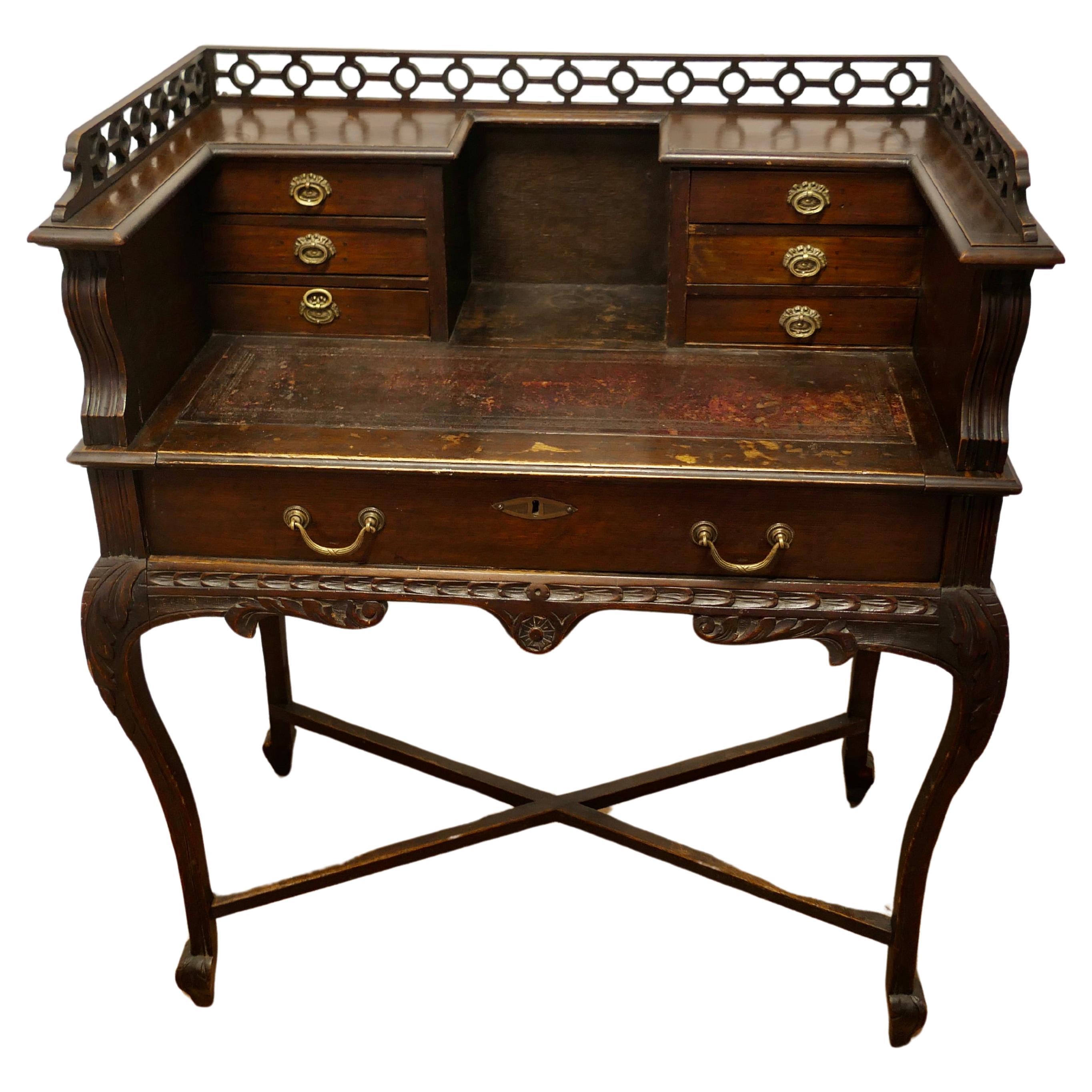 Chinese Chippendale Style Carleton House Desk