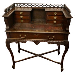 Antique Chinese Chippendale Style Carleton House Desk
