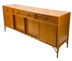 Chinese Chippendale Style Carved Maple Sideboard / Credenza / Cabinet