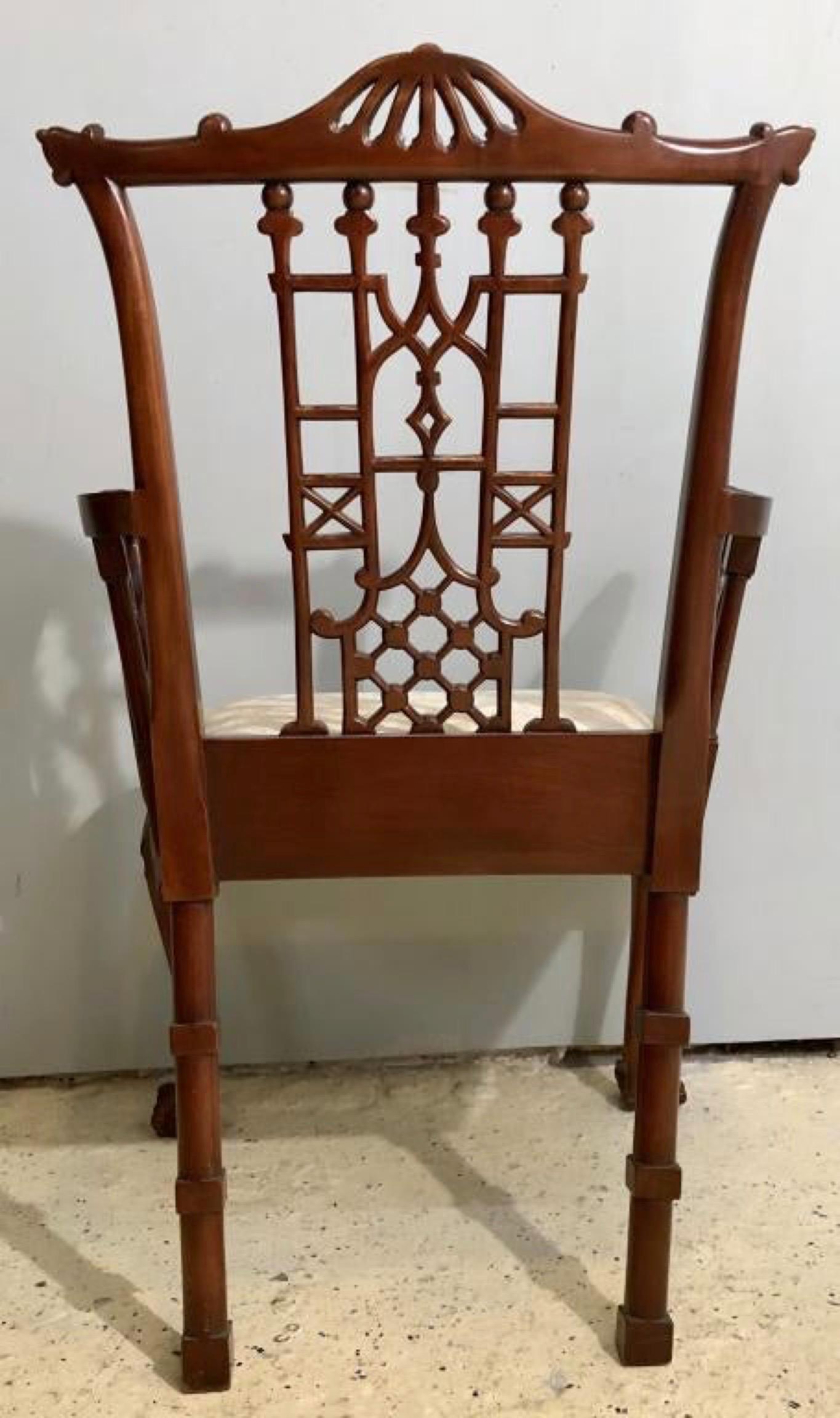 Chinese Chippendale Style Chair In Good Condition In Sheffield, MA