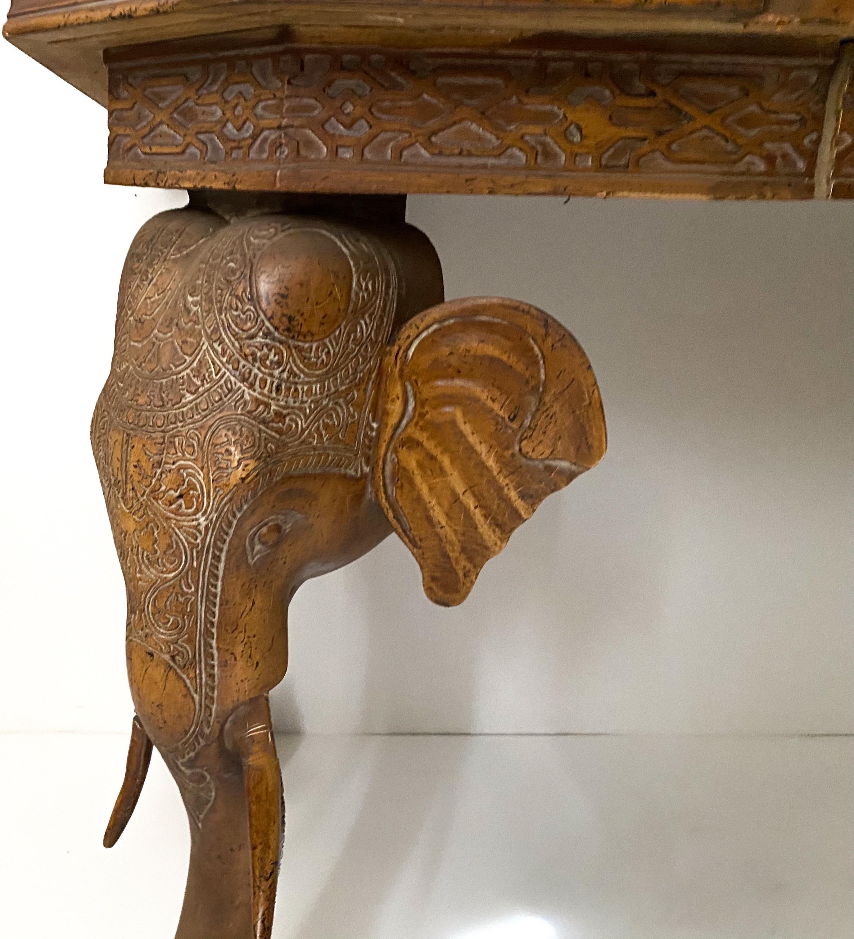 American Chinese Chippendale Style Elephant Form Desk Attributed To Gampel-Stoll