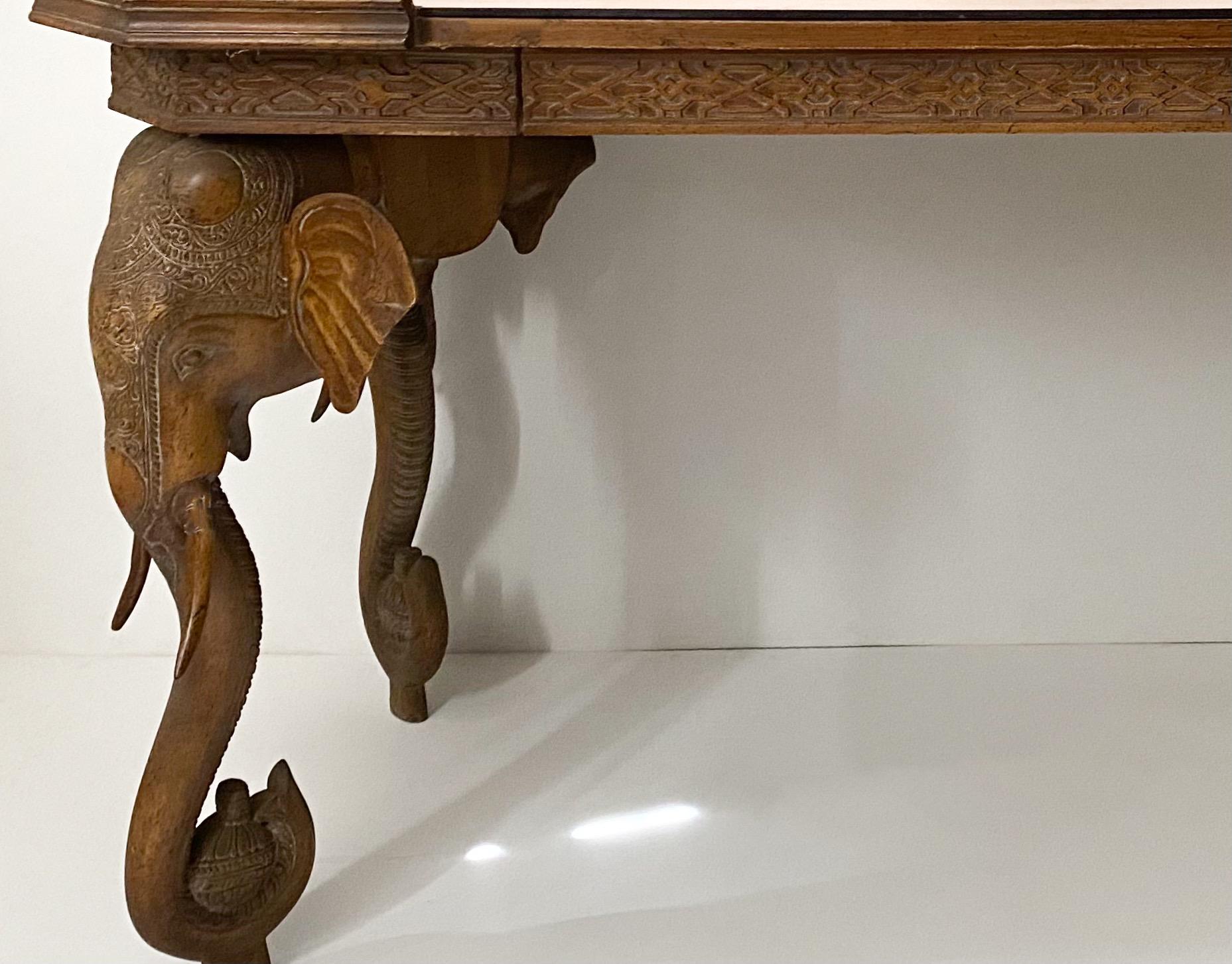 Chinese Chippendale Style Elephant Form Desk Attributed To Gampel-Stoll In Good Condition In Kennesaw, GA