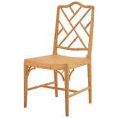 Chinese Chippendale-Style Faux Bamboo Side Chair