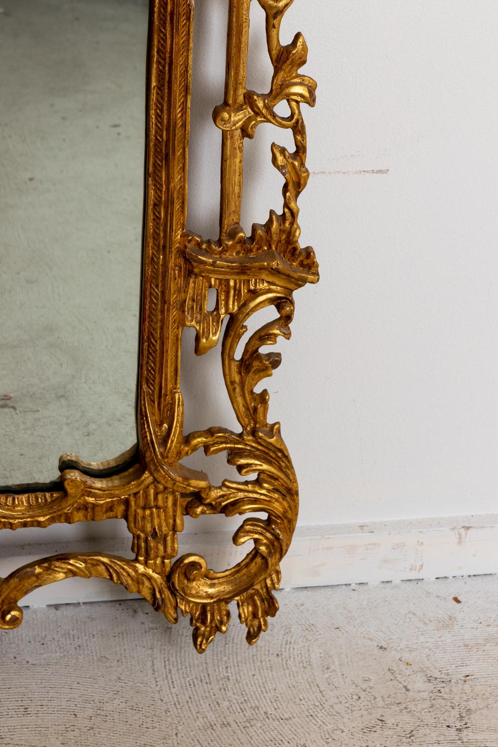 Chinese Chippendale Style Gilt and Gesso Mirror 6