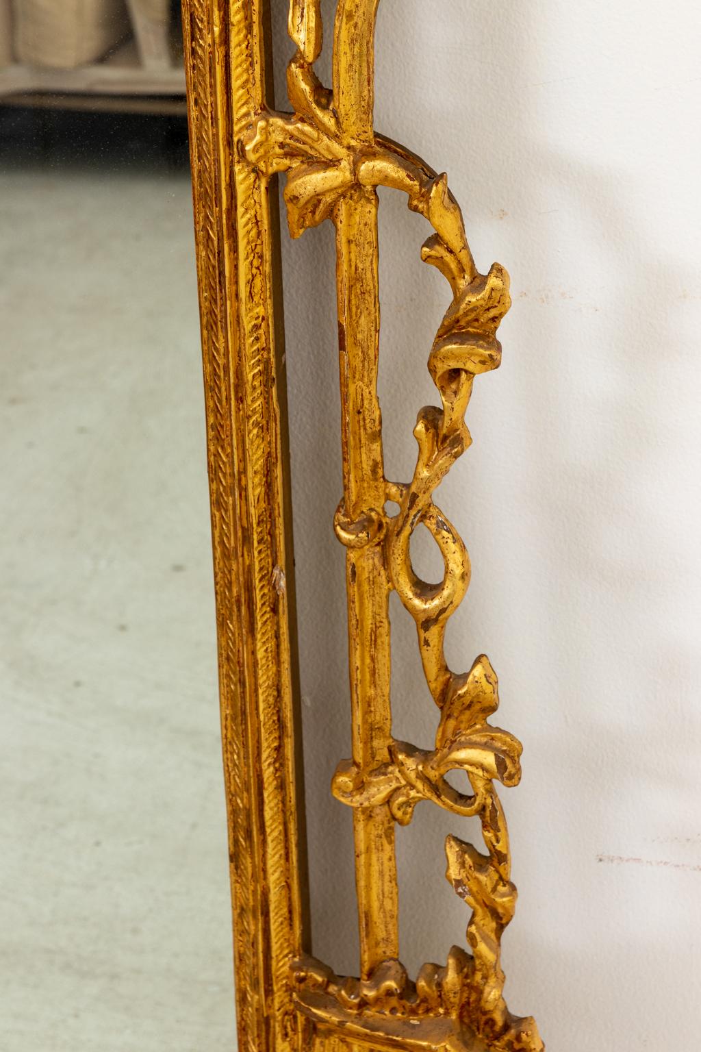 Chinese Chippendale Style Gilt and Gesso Mirror 7