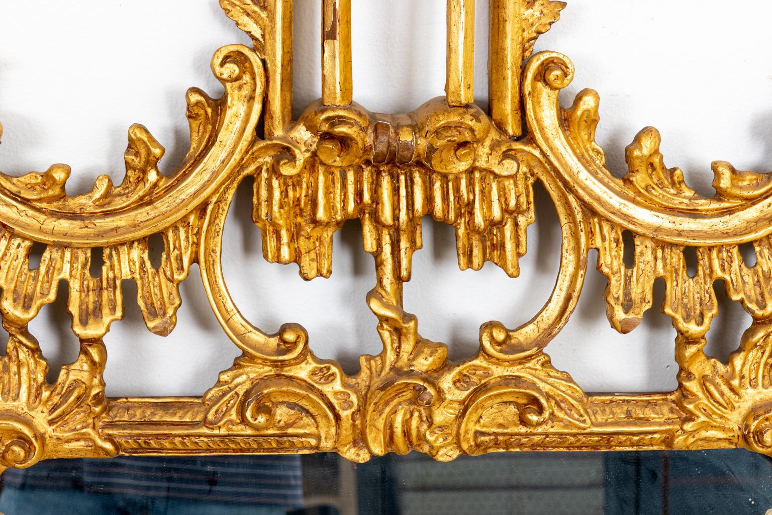 Chinese Chippendale Style Gilt and Gesso Mirror 2