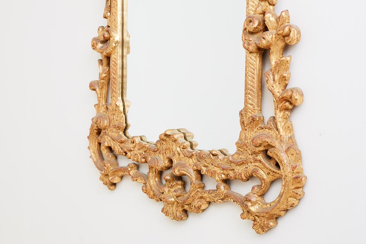 Chinese Chippendale Style Gilt Pagoda Mirror with Hoho Birds 2