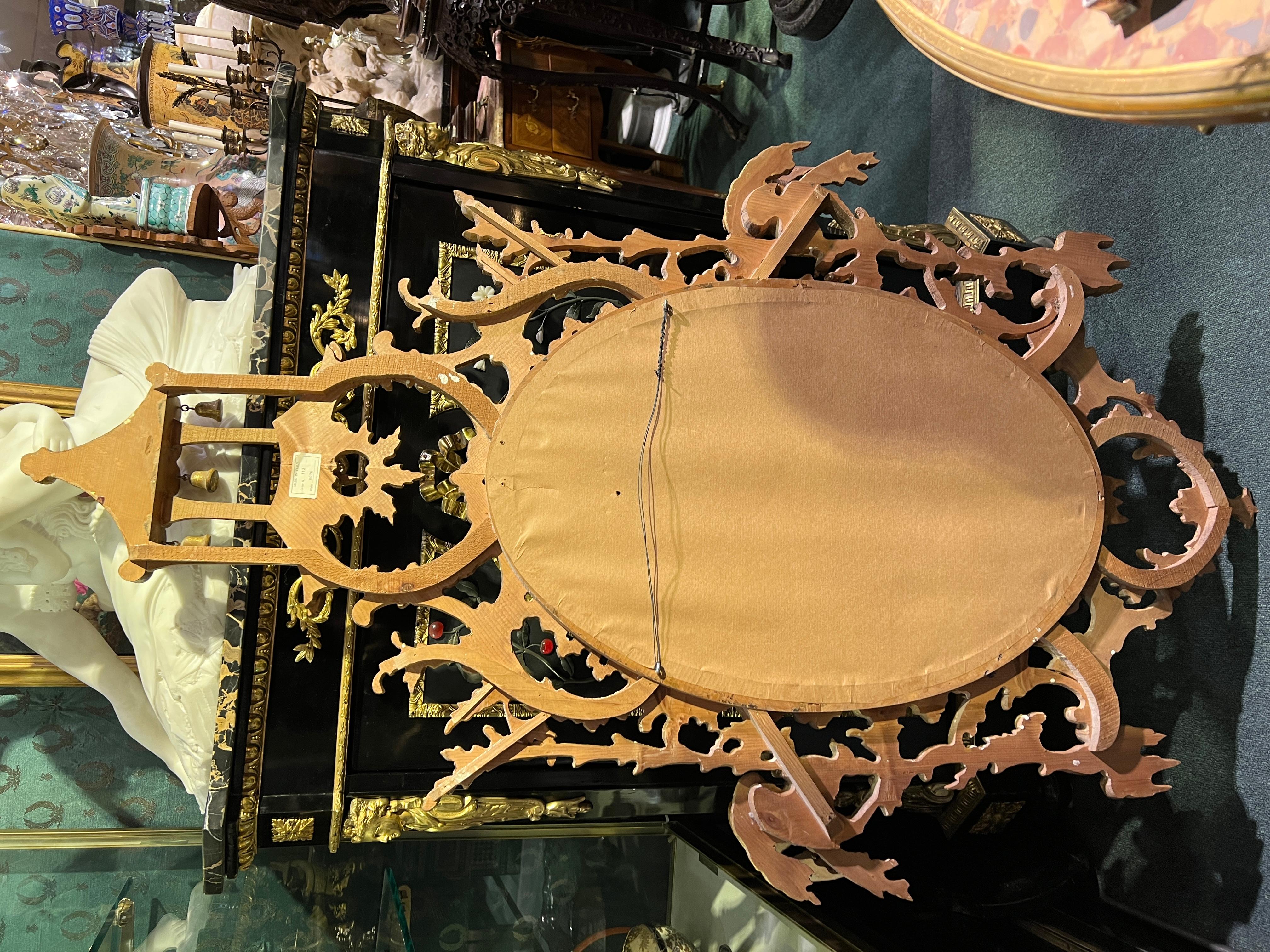 Chinese Chippendale Style Gilt Wood Mirror 5