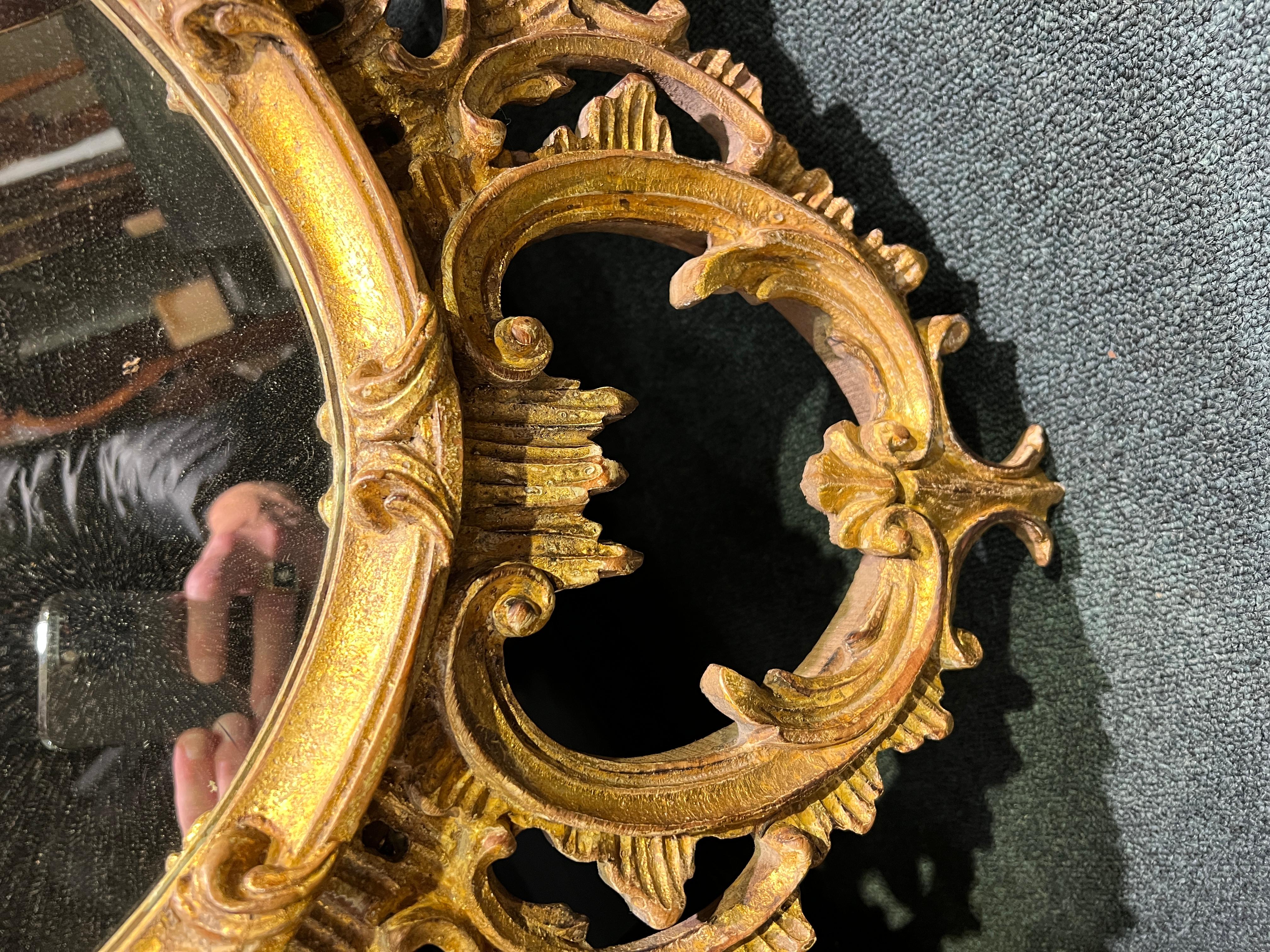 Chinese Chippendale Style Gilt Wood Mirror 2