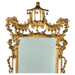 Chinese Chippendale Style Giltwood Mirror