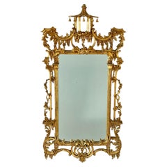 Chinese Chippendale Style Giltwood Mirror