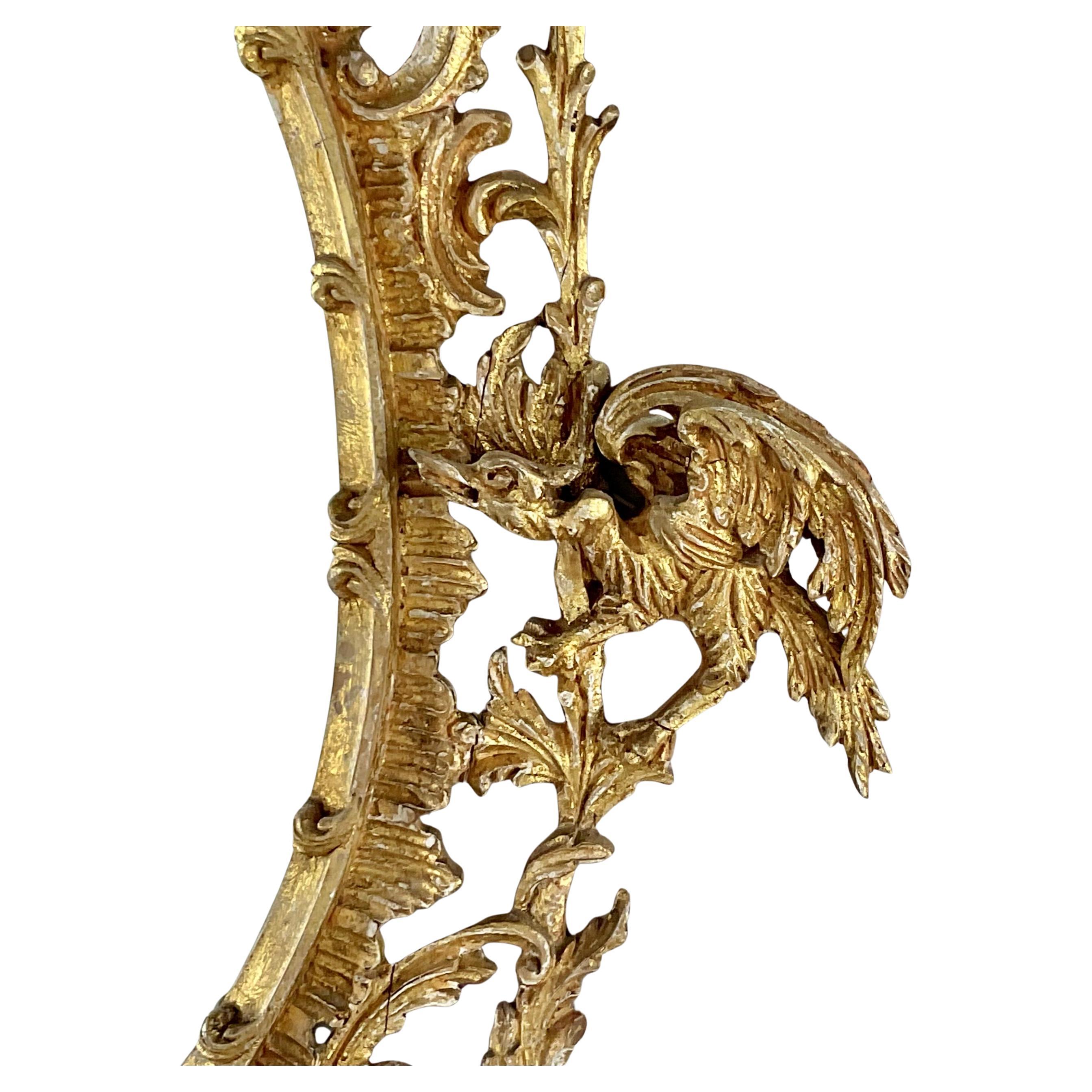 Specchio cinese in legno dorato in stile Chippendale In condizioni buone a Bradenton, FL