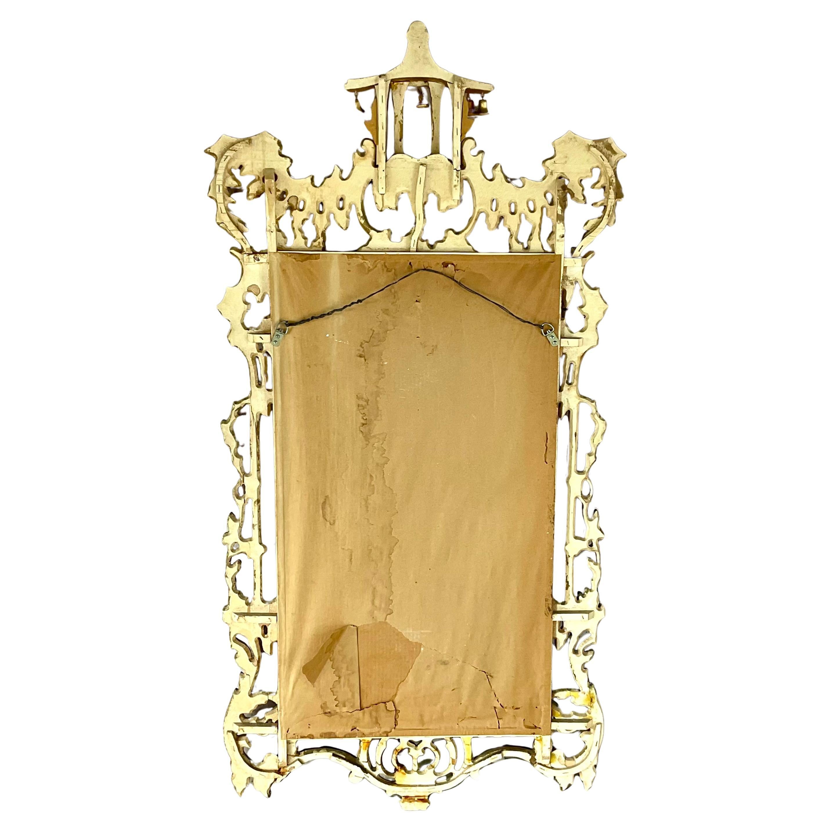 Miroir chinois de style Chippendale en bois doré en vente 1