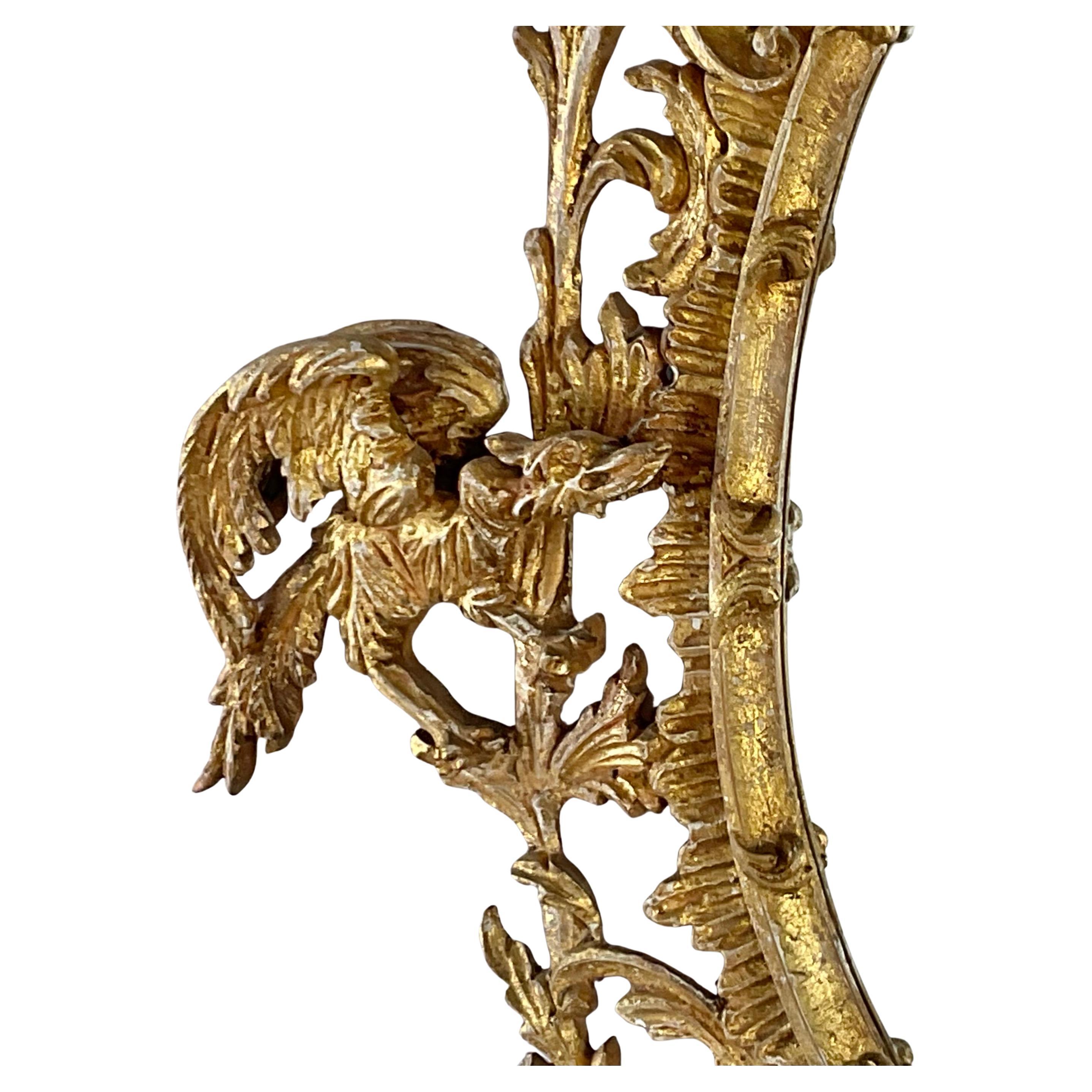 XX secolo Specchio cinese in legno dorato in stile Chippendale