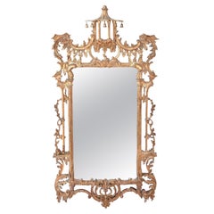 Chinese Chippendale Style Giltwood Pagoda Form Mirror