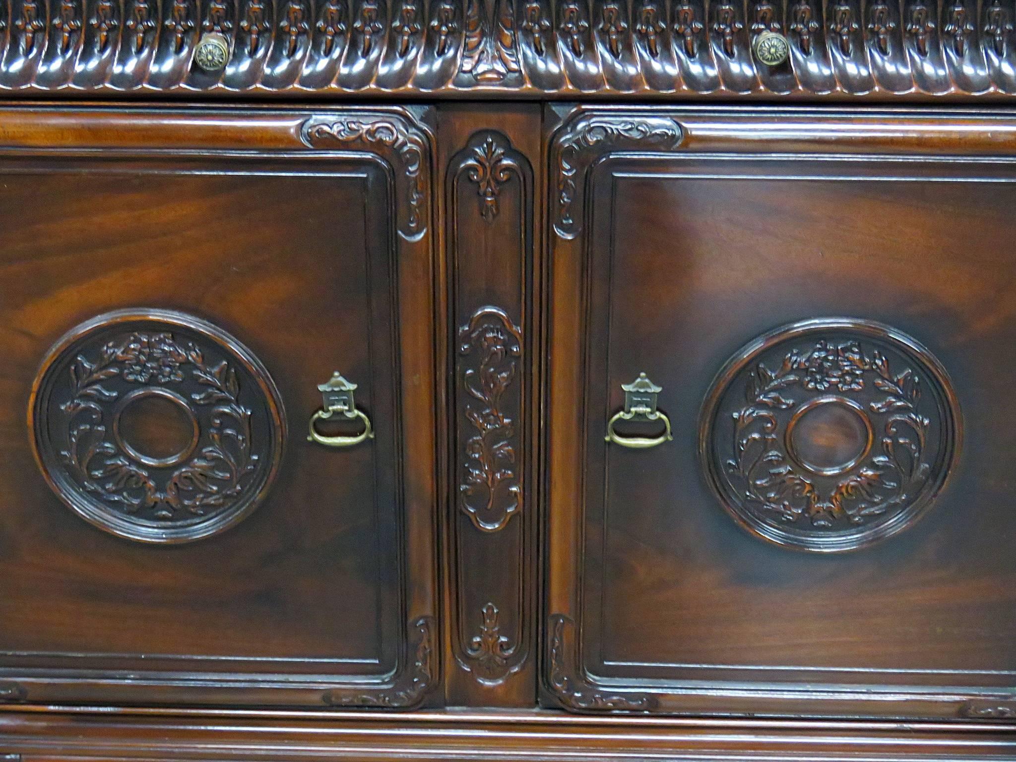 Chinese Chippendale Style Highboy In Good Condition In Swedesboro, NJ
