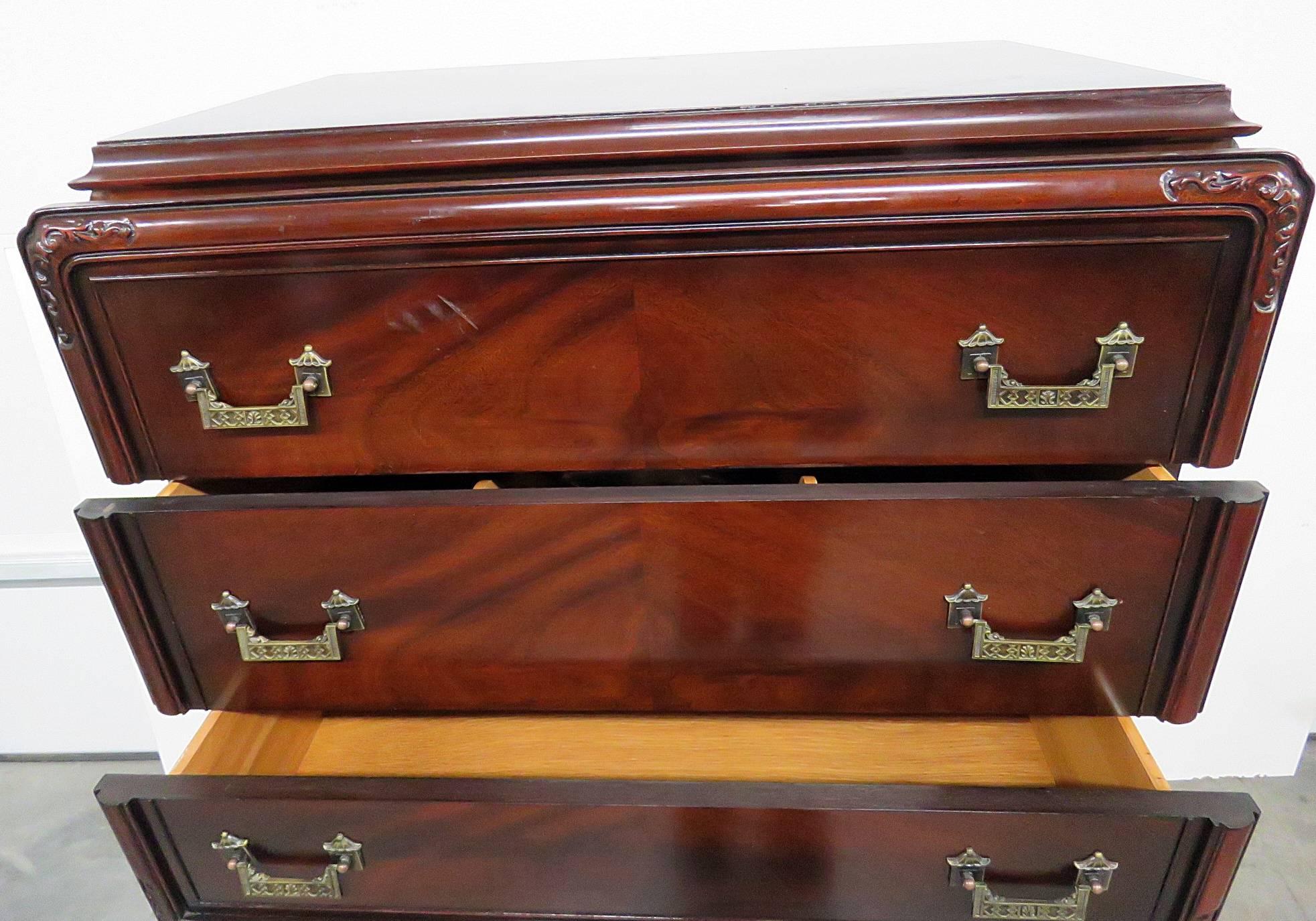 Mahogany Chinese Chippendale Style Highboy