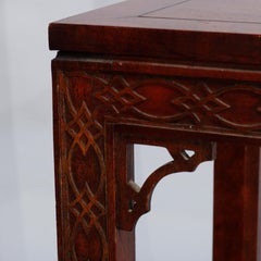 Chinese Chippendale Style Kindel Mahogany Sofa Table, 20th Century