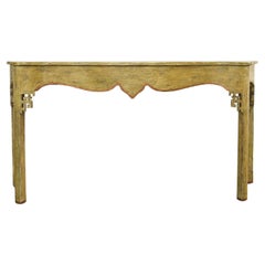 Vintage Chinese Chippendale Style Lacquered Console by Minton-Spidell