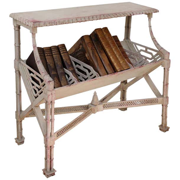 Library Trough Chinese Chippendale Style Library Book Trough, circa 1890 For Sale at ...