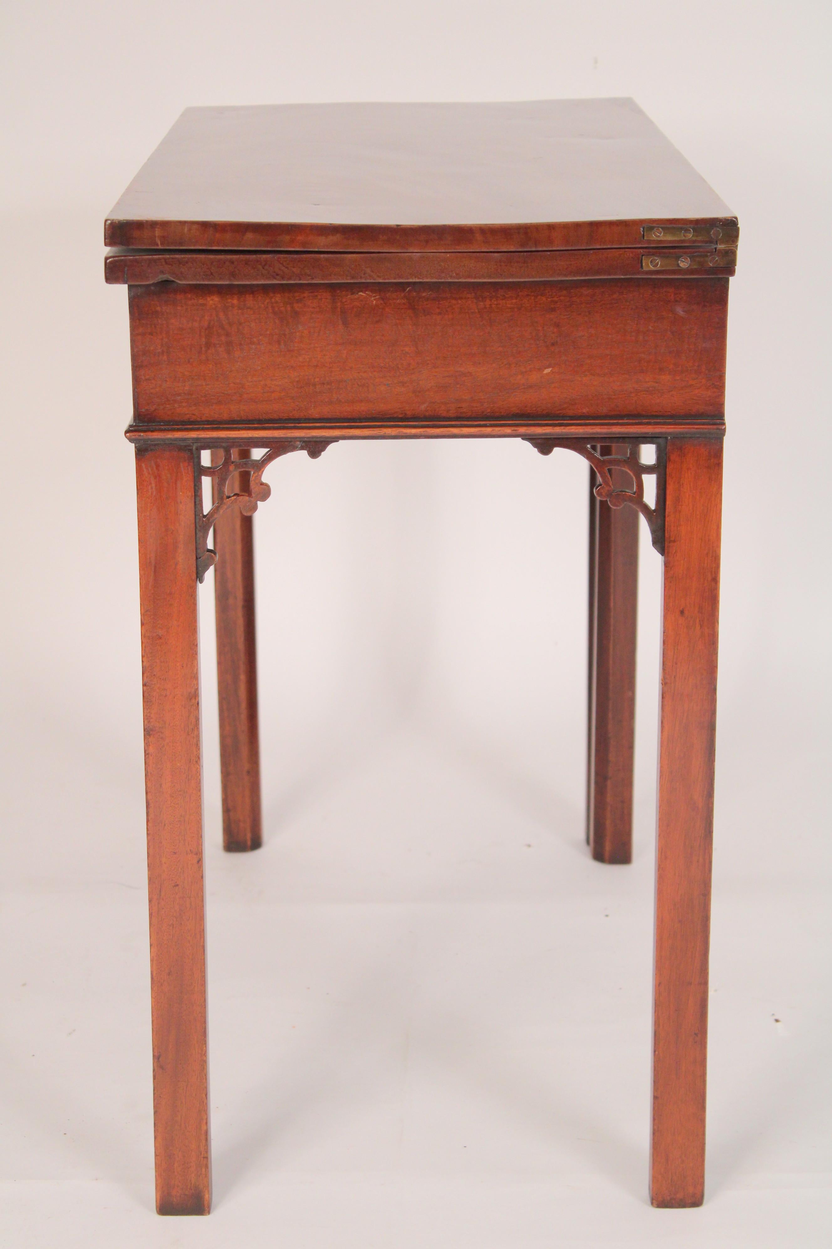 English Chinese Chippendale Style Mahogany Games Table