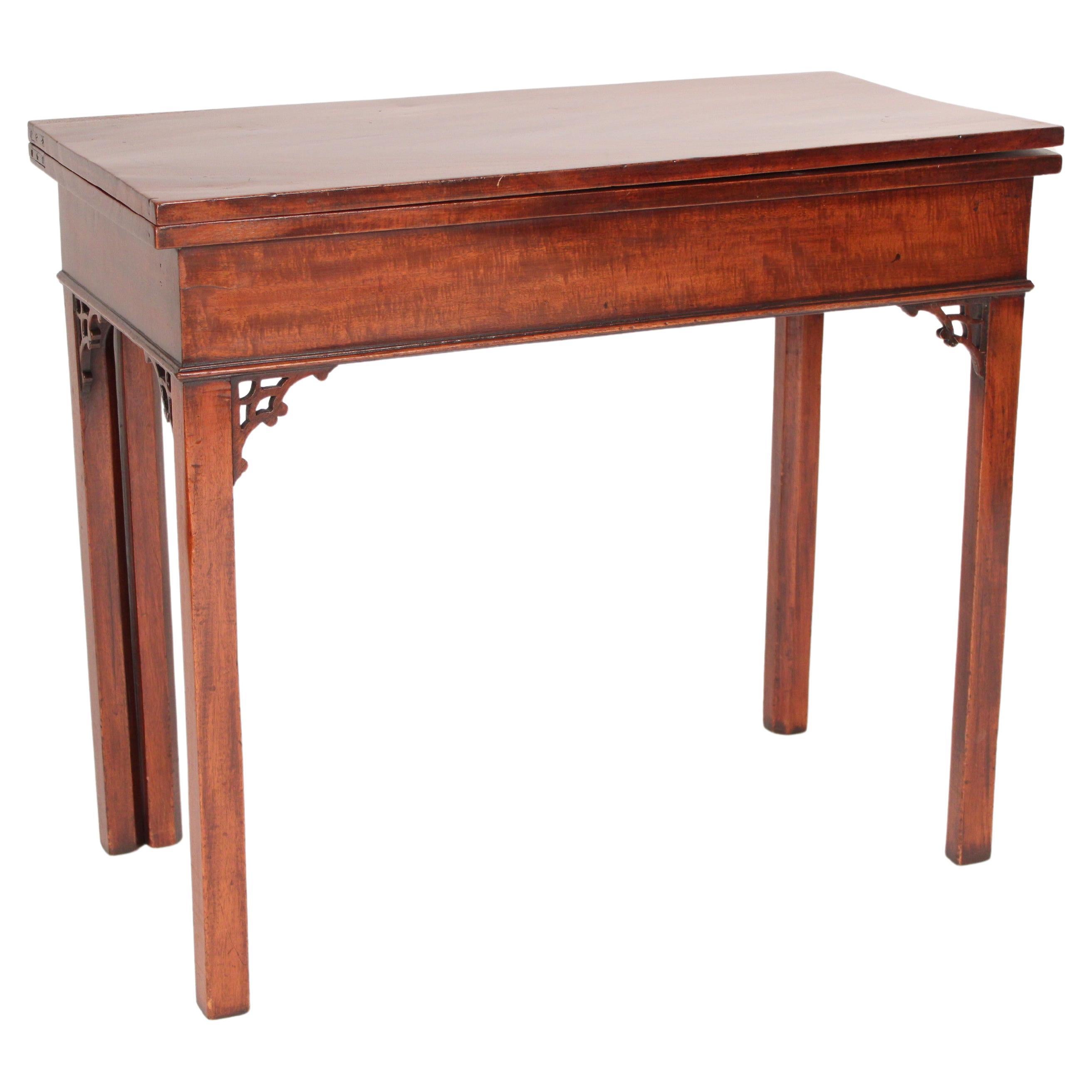 Chinese Chippendale Style Mahogany Games Table