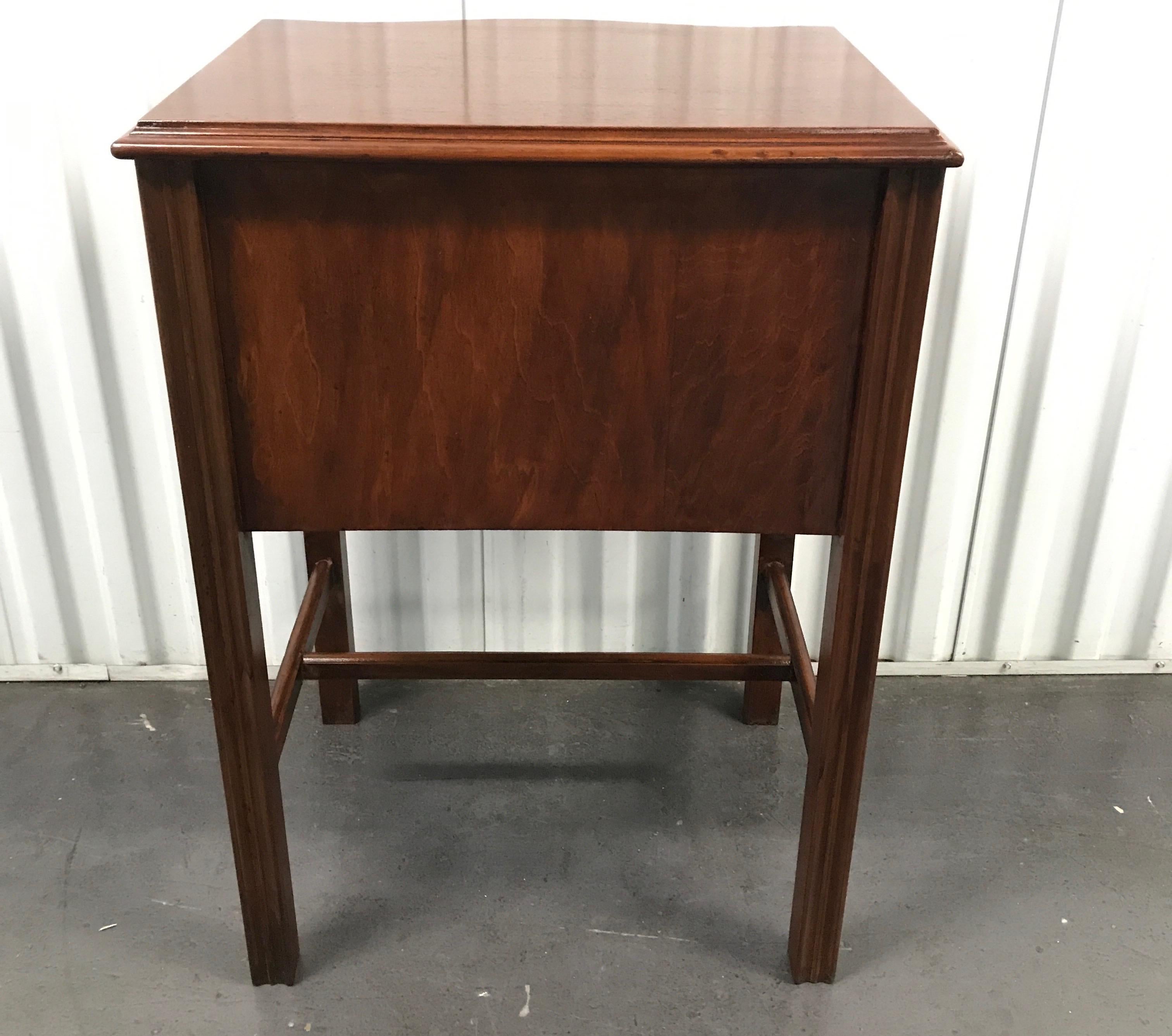 Mahogany Chinese Chippendale Style Nightstand or Side Table