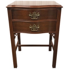 Chinese Chippendale Style Nightstand or Side Table
