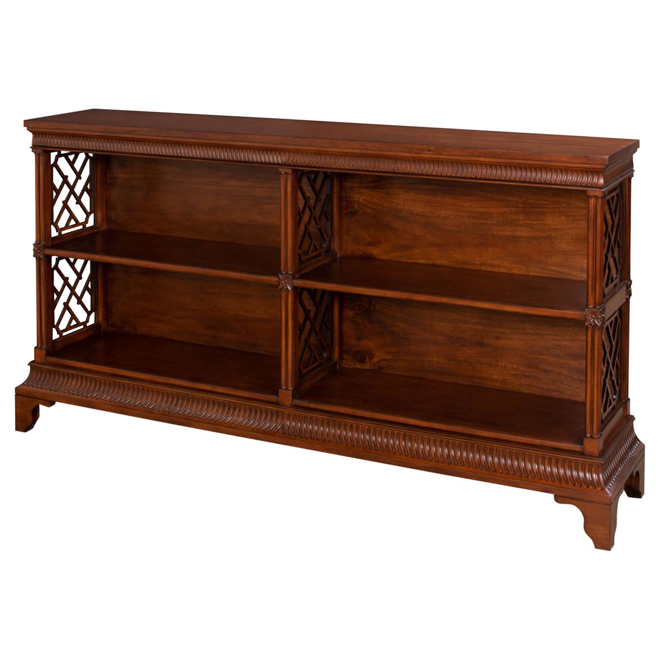 Chinese Chippendale Style Open Bookcase
